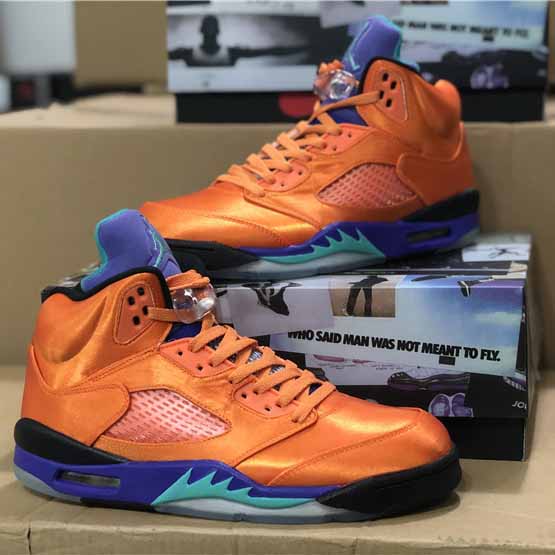 Air Jordan 5 Retro Orange Purple Green - EUR FASHION