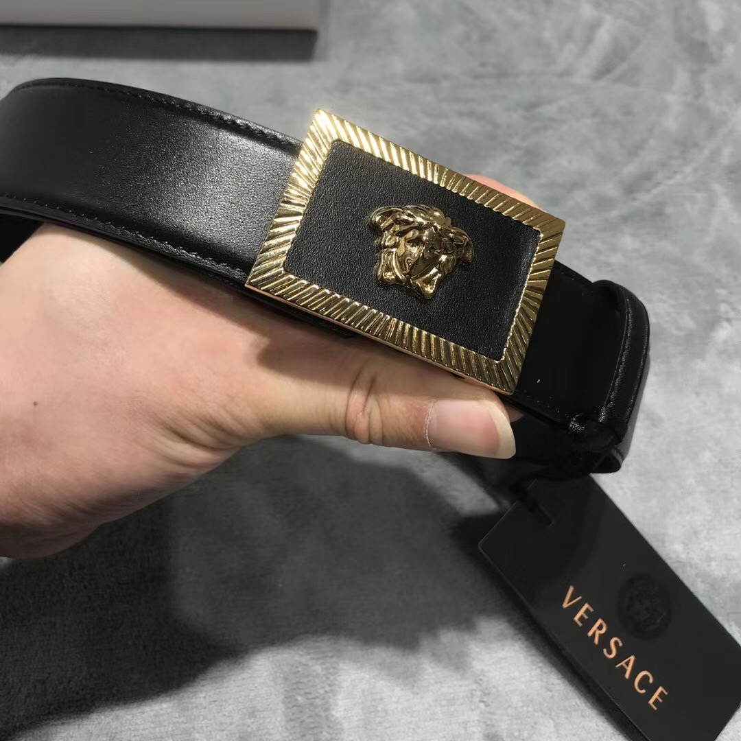 Versace Medusa Head Leather Belt - EUR FASHION