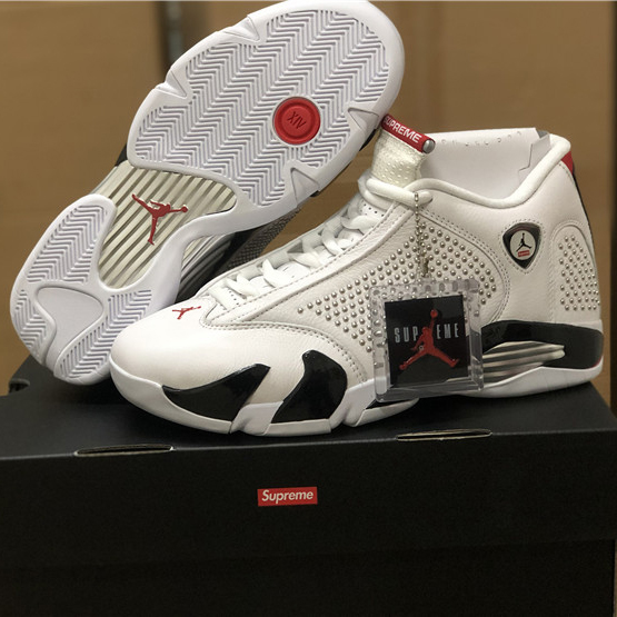 Jordan AJ14 White Red BV7630-106 - EUR FASHION