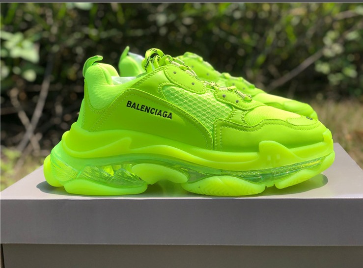 Balenciaga Triple S Clear Sole Trainers In Neon - EUR FASHION