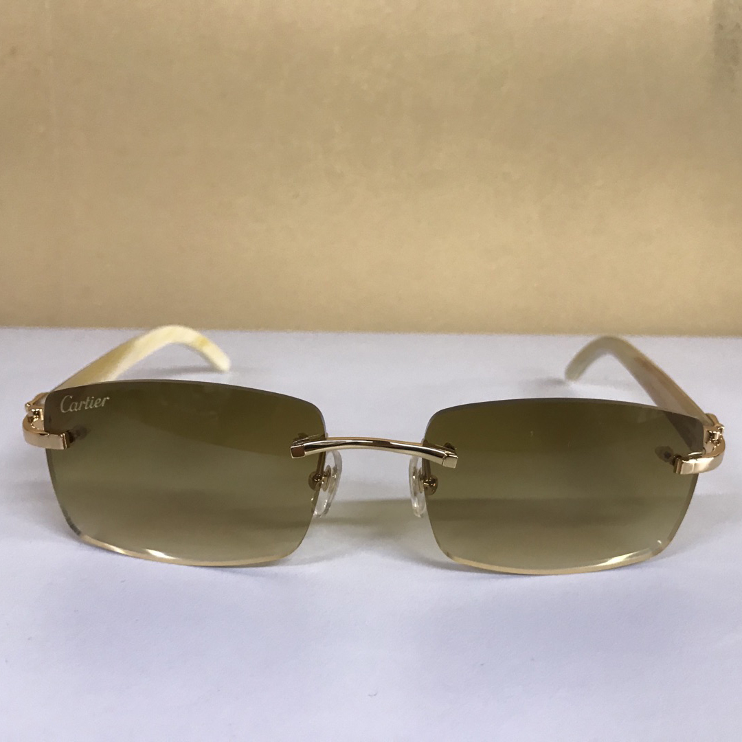 Cartier 3524012 White Buffalo Eyeglasses In Gold - EUR FASHION