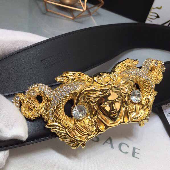 Versace Medusa Head Leather Belt - EUR FASHION