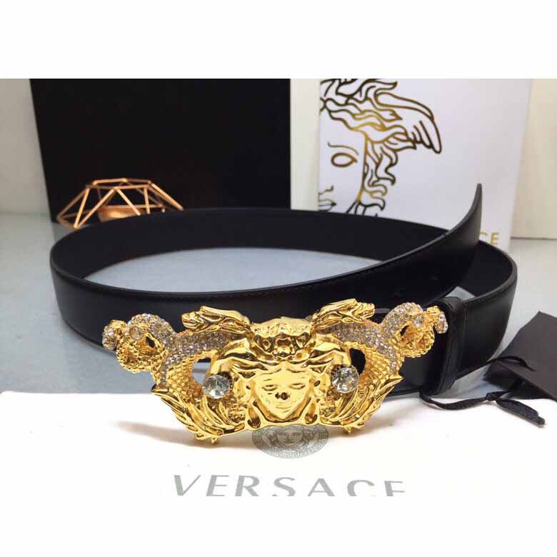 Versace Medusa Head Leather Belt - EUR FASHION