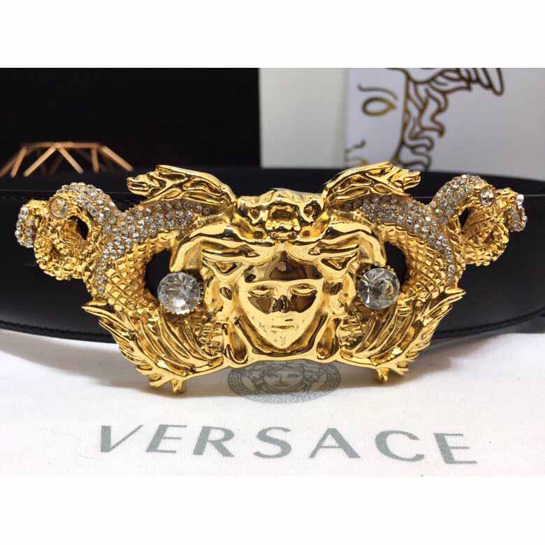 Versace Medusa Head Leather Belt - EUR FASHION