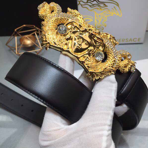 Versace Medusa Head Leather Belt - EUR FASHION