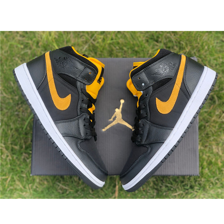 Jordan Air 1 Mid Black University Gold CI9352-001  - EUR FASHION