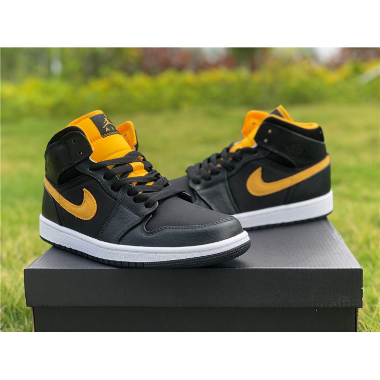 Jordan Air 1 Mid Black University Gold CI9352-001  - EUR FASHION