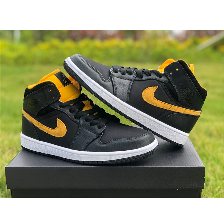 Jordan Air 1 Mid Black University Gold CI9352-001  - EUR FASHION