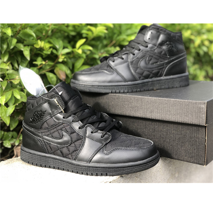 Jordan Air 1 Mid Black Quilted DB6078-001 - EUR FASHION