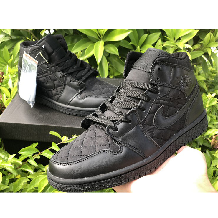 Jordan Air 1 Mid Black Quilted DB6078-001 - EUR FASHION