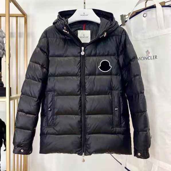 Moncler Logo Print Down Jacket  - EUR FASHION