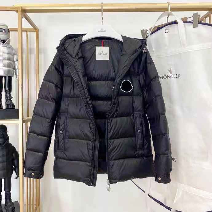 Moncler Logo Print Down Jacket  - EUR FASHION