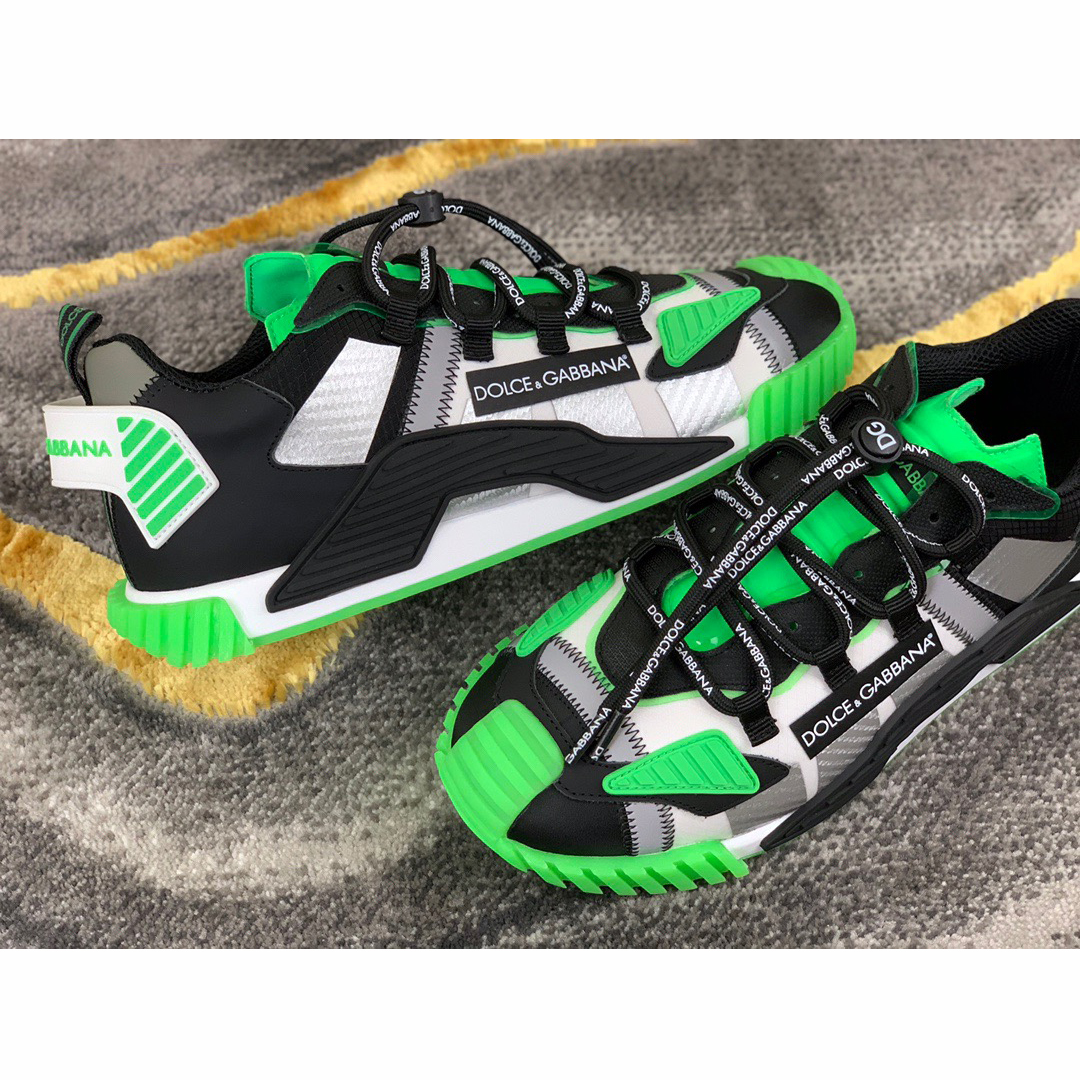 Dolce & Gabbana Black & Green NS1 Slip-on Sneakers - EUR FASHION