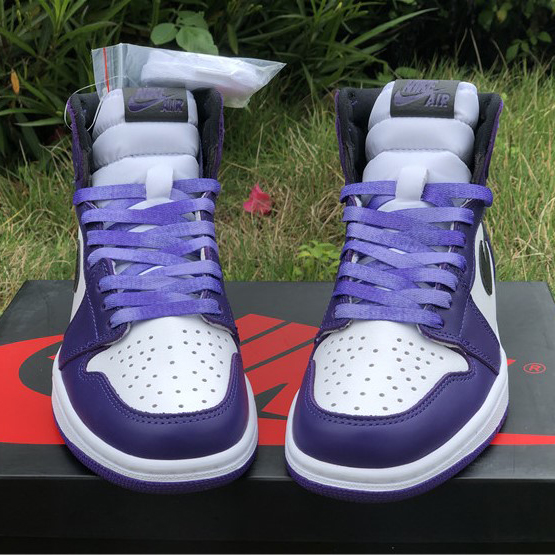 Jordan Air 1 Retro High Court Purple White - EUR FASHION