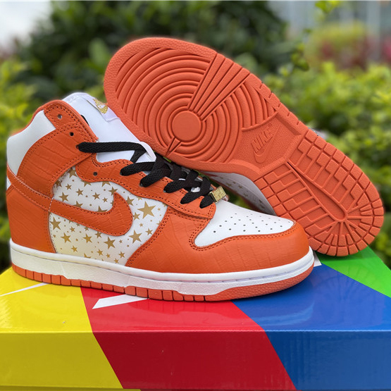 Nike Dunk High Pro SB Supreme Orange Stars - EUR FASHION