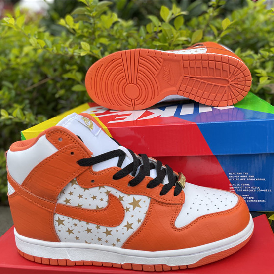 Nike Dunk High Pro SB Supreme Orange Stars - EUR FASHION