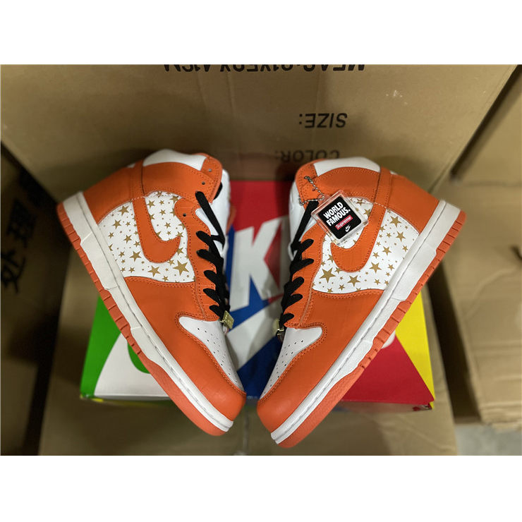 Nike Dunk High Pro SB Supreme Orange Stars - EUR FASHION