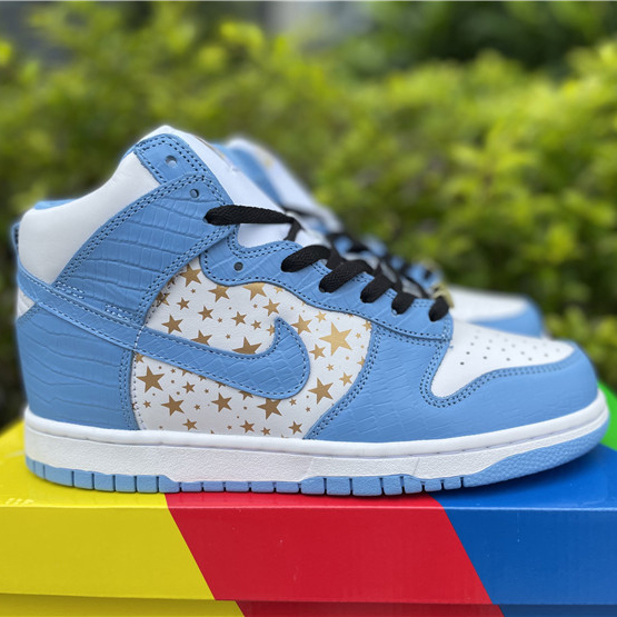 Nike Dunk High Pro SB Supreme Blue Stars 307385-141 - EUR FASHION