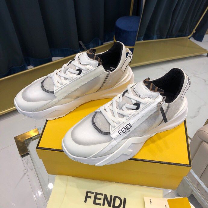 Fendi White Low Top Sneakers - EUR FASHION