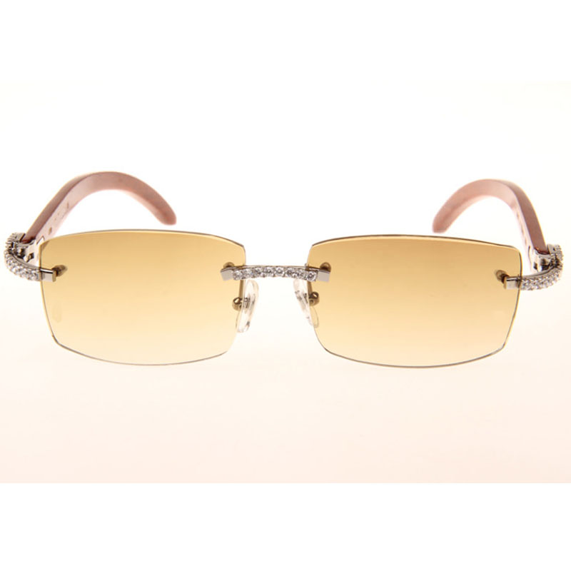 Cartier 3524012 Diamond Wood Sunglasses In Silver - EUR FASHION