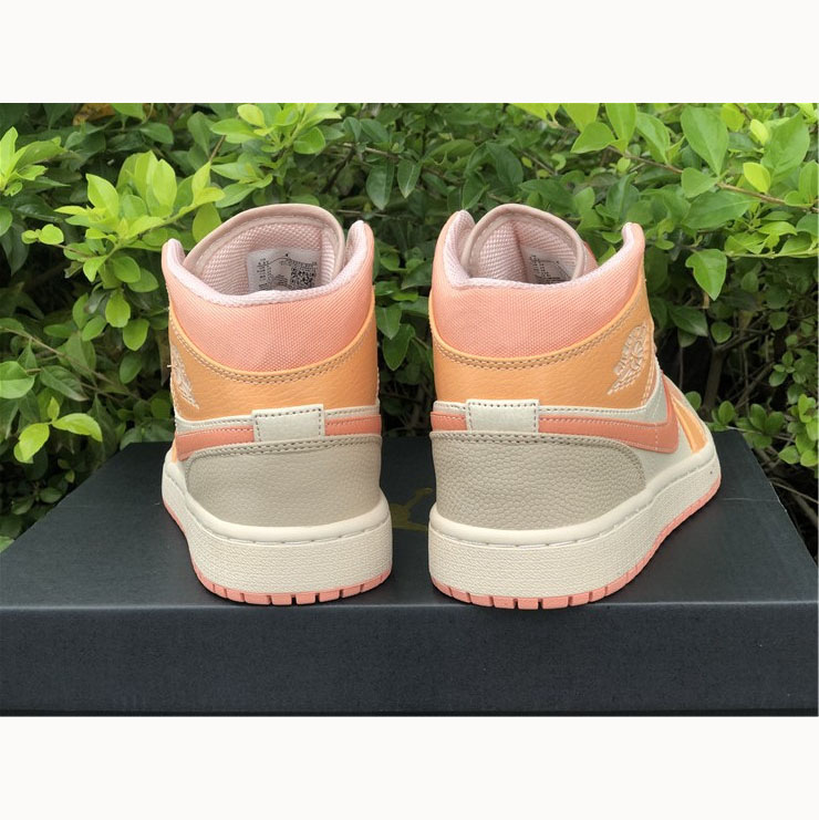 Jordan  Pink Orange Stitching Air  1 Mid - EUR FASHION