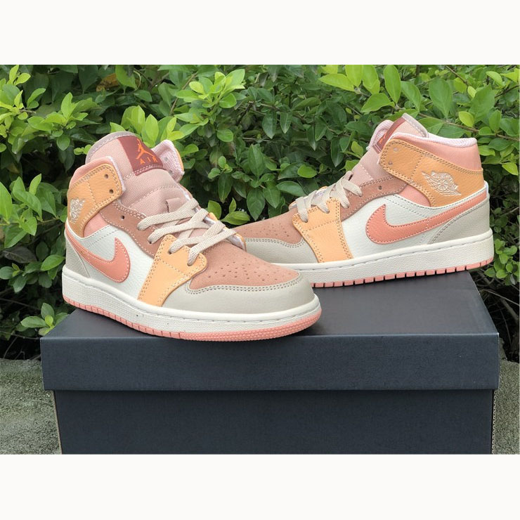 Jordan  Pink Orange Stitching Air  1 Mid - EUR FASHION