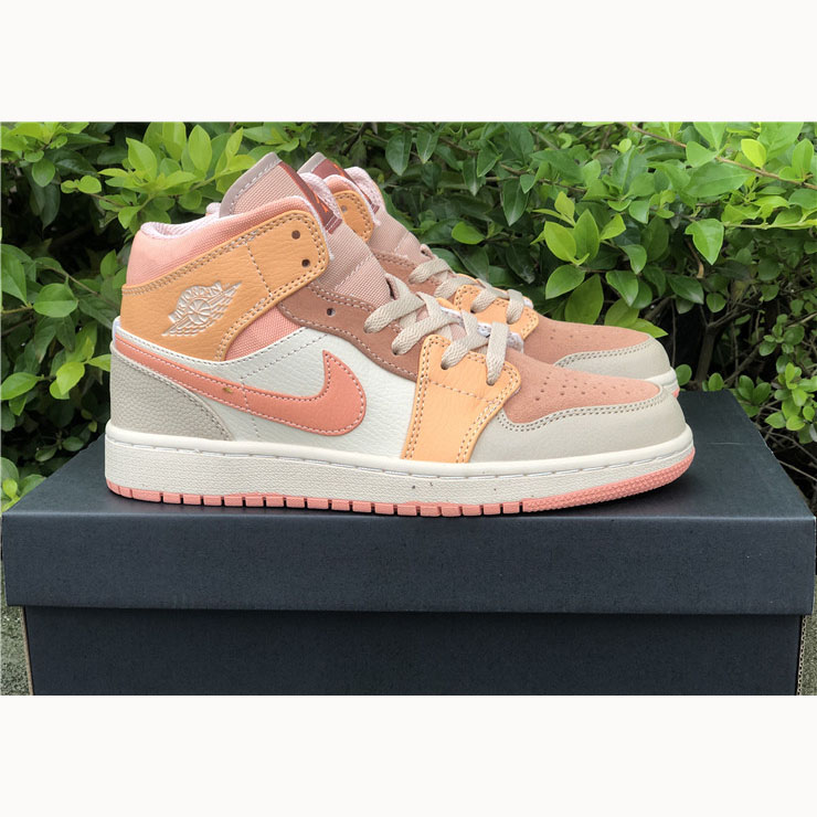 Jordan  Pink Orange Stitching Air  1 Mid - EUR FASHION