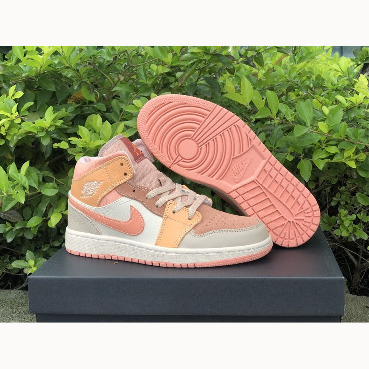 Jordan  Pink Orange Stitching Air  1 Mid - EUR FASHION