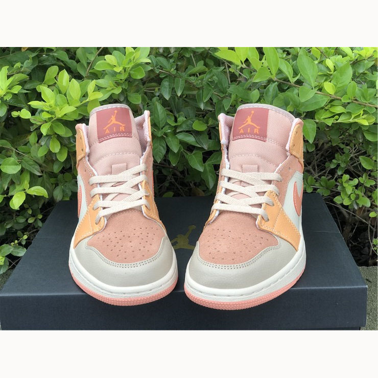 Jordan  Pink Orange Stitching Air  1 Mid - EUR FASHION