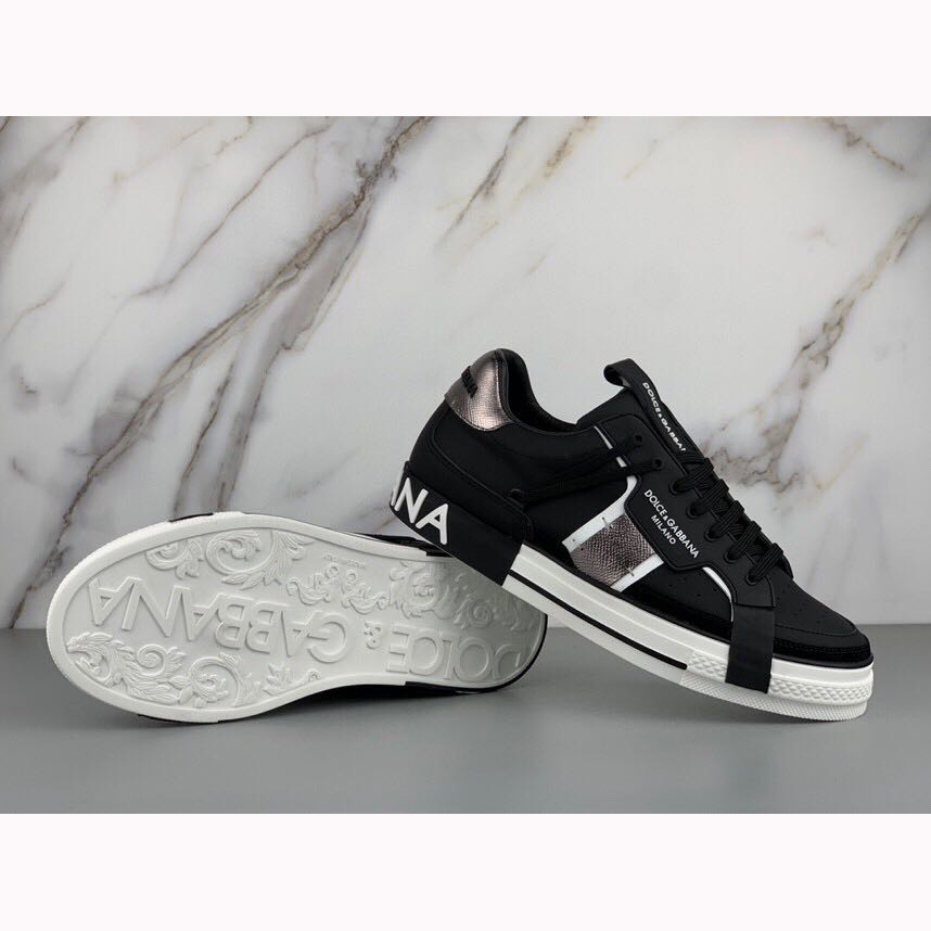 Dolce & Gabbana Calfskin 2Zero Custom Sneakers In Black - EUR FASHION