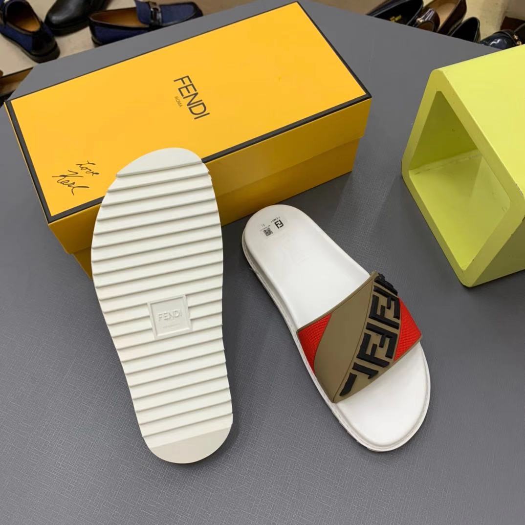 Fendi Panelled FF Logo Slides - EUR FASHION