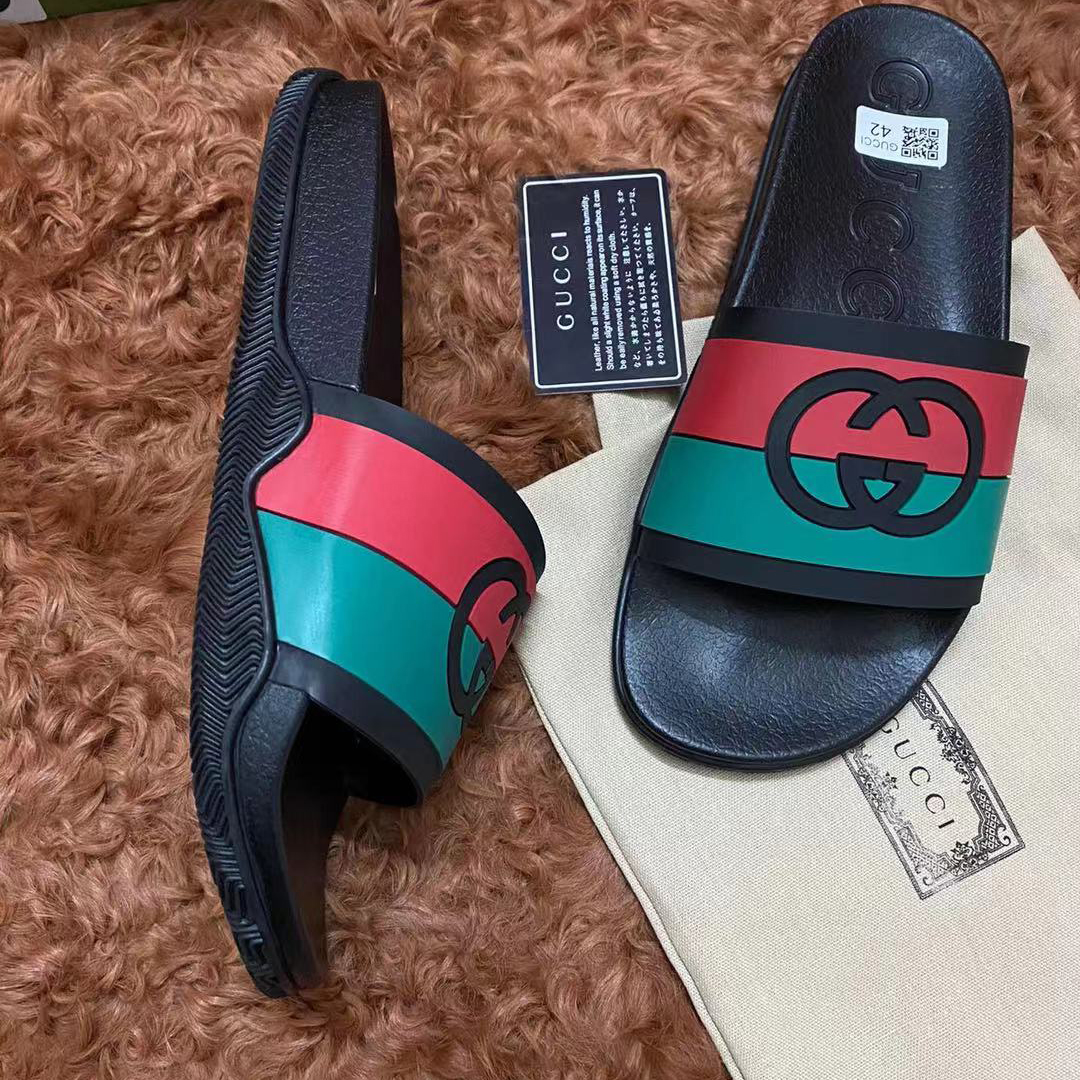 Gucci Men's Interlocking G Slide Sandal - EUR FASHION