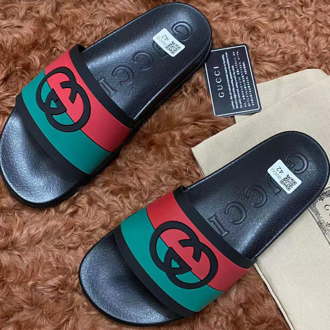 Gucci Men's Interlocking G Slide Sandal - EUR FASHION