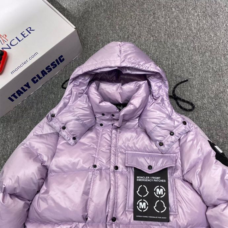 Moncler Anthemyx Short Down Jacket In Light Lilac - EUR FASHION