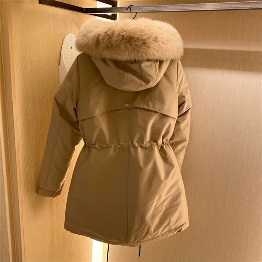 Prada Detachable Long Down Jacket(Apricot) - EUR FASHION