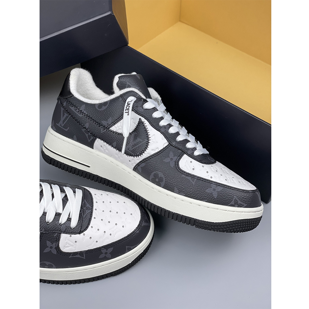 Louis Vuitton X Nike Air Force 1 Sneaker Black And White - EUR FASHION