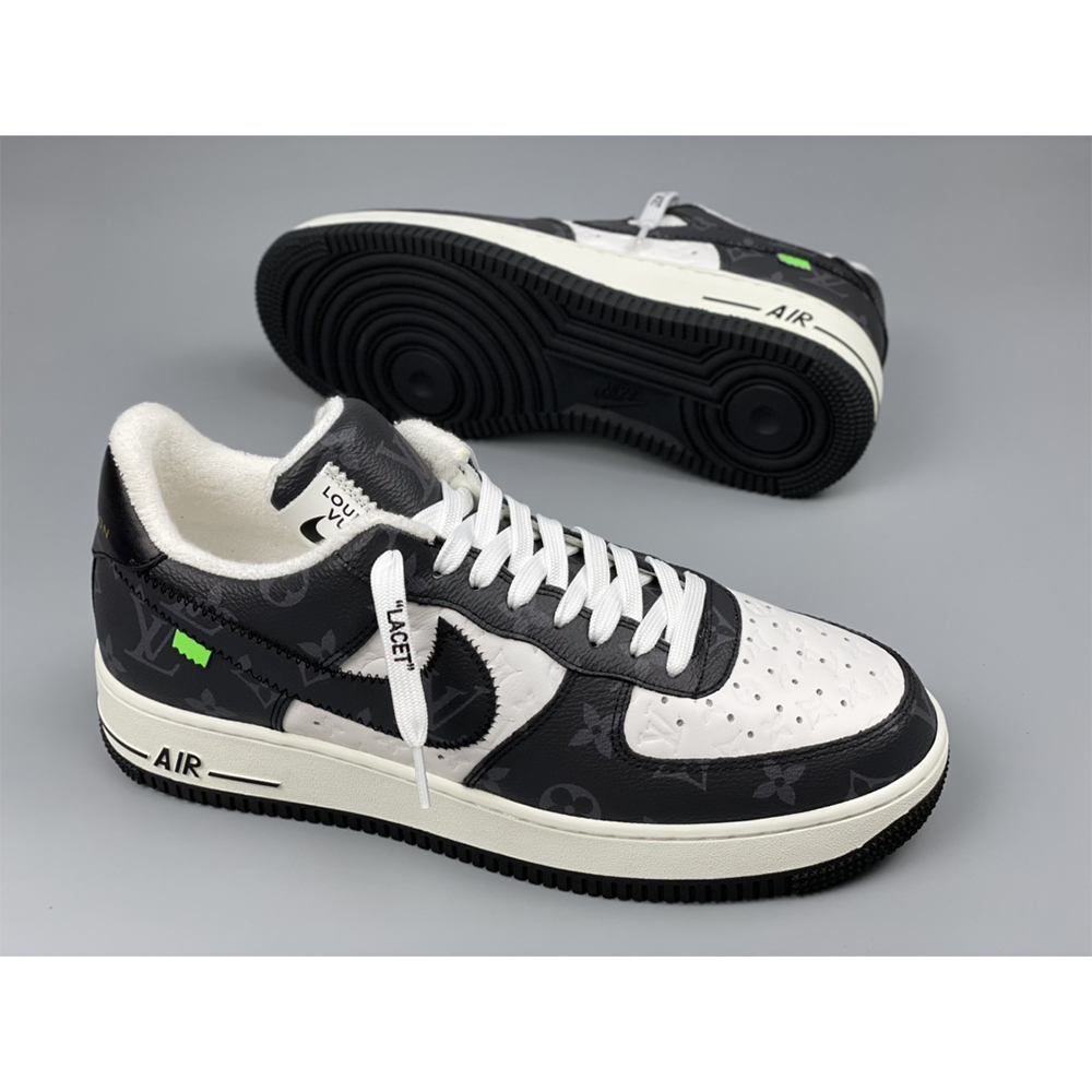 Louis Vuitton X Nike Air Force 1 Sneaker Black And White - EUR FASHION