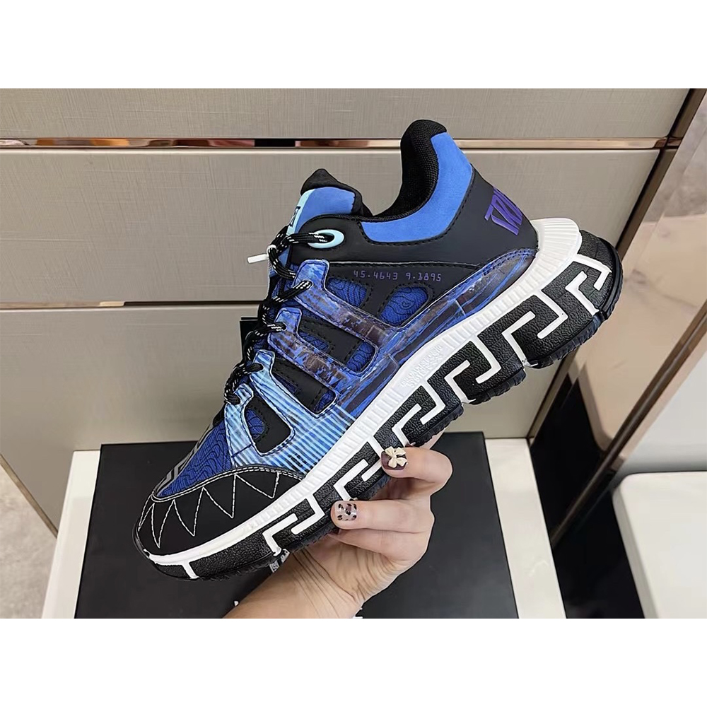 Versace Trigreca Sneakers Blue - EUR FASHION