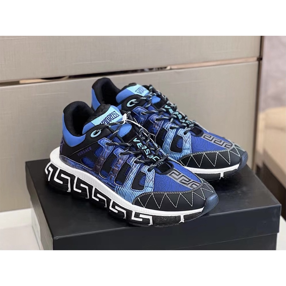 Versace Trigreca Sneakers Blue - EUR FASHION