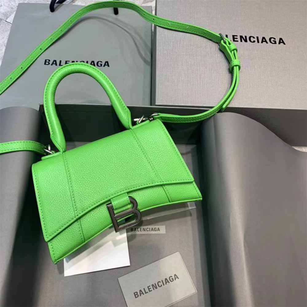 [50% Discount]Balenciaga Hourglass Top Handle Bag In Green - EUR FASHION