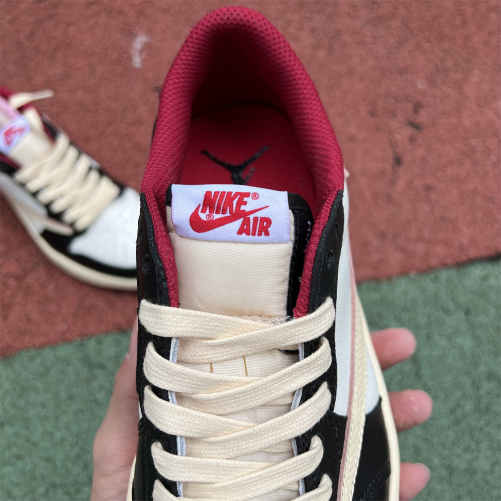 Jordan AJ1 Low Fragment X Travis Scott Black White Red - EUR FASHION