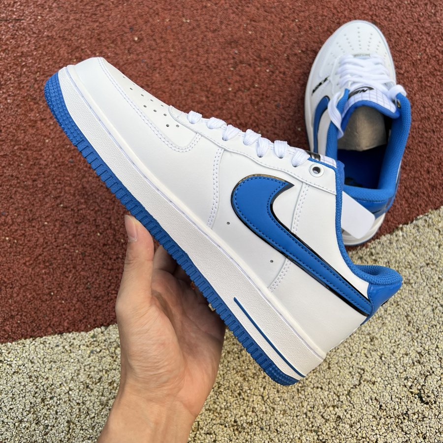 Nike Low Sneaker Air Force 1 '07 LV8 White Blue  - EUR FASHION