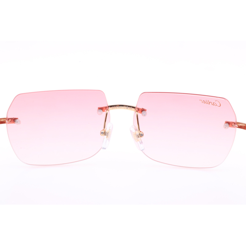 Cartier 8300818 Red Wood Sunglasses In Gold Gradient Pink - EUR FASHION