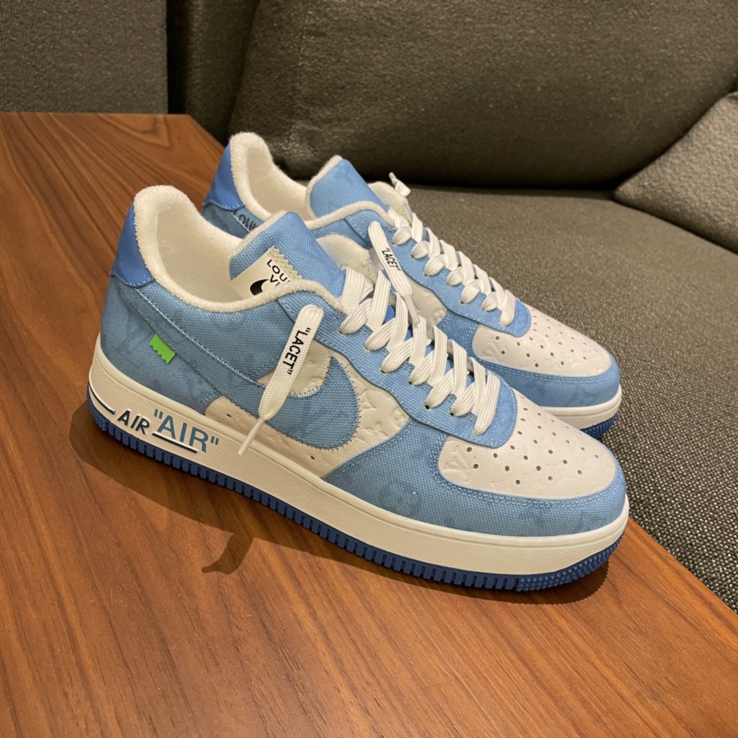 Louis Vuitton X Nike Air Force 1 Sneaker In Blue - EUR FASHION