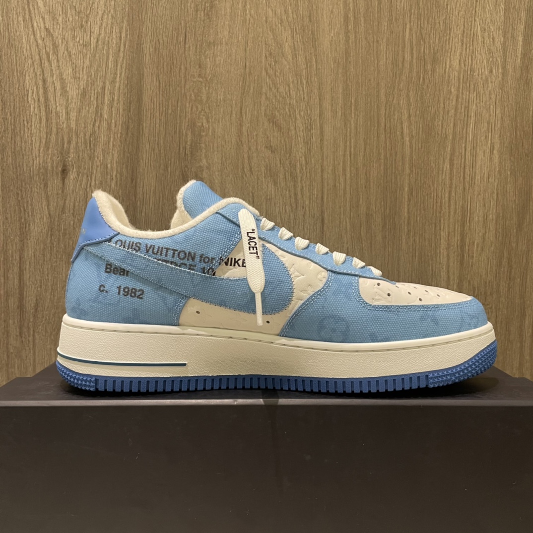 Louis Vuitton X Nike Air Force 1 Sneaker In Blue - EUR FASHION