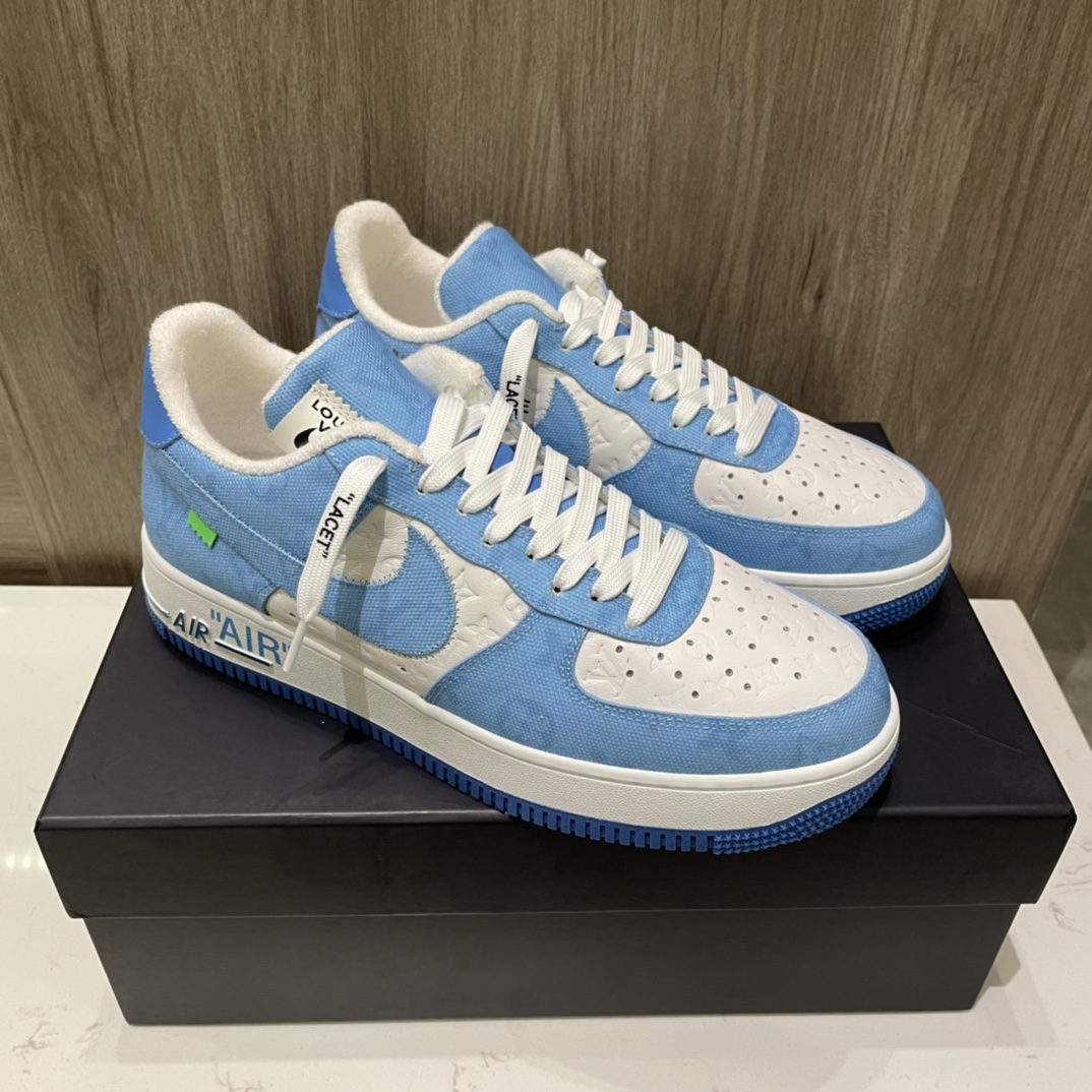 Louis Vuitton X Nike Air Force 1 Sneaker In Blue - EUR FASHION