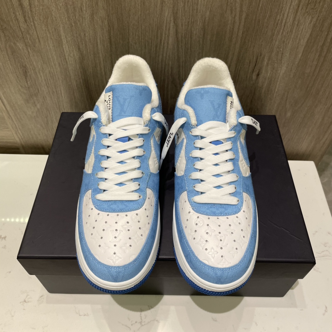 Louis Vuitton X Nike Air Force 1 Sneaker In Blue - EUR FASHION