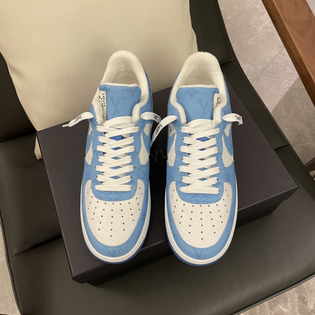 Louis Vuitton X Nike Air Force 1 Sneaker In Blue - EUR FASHION