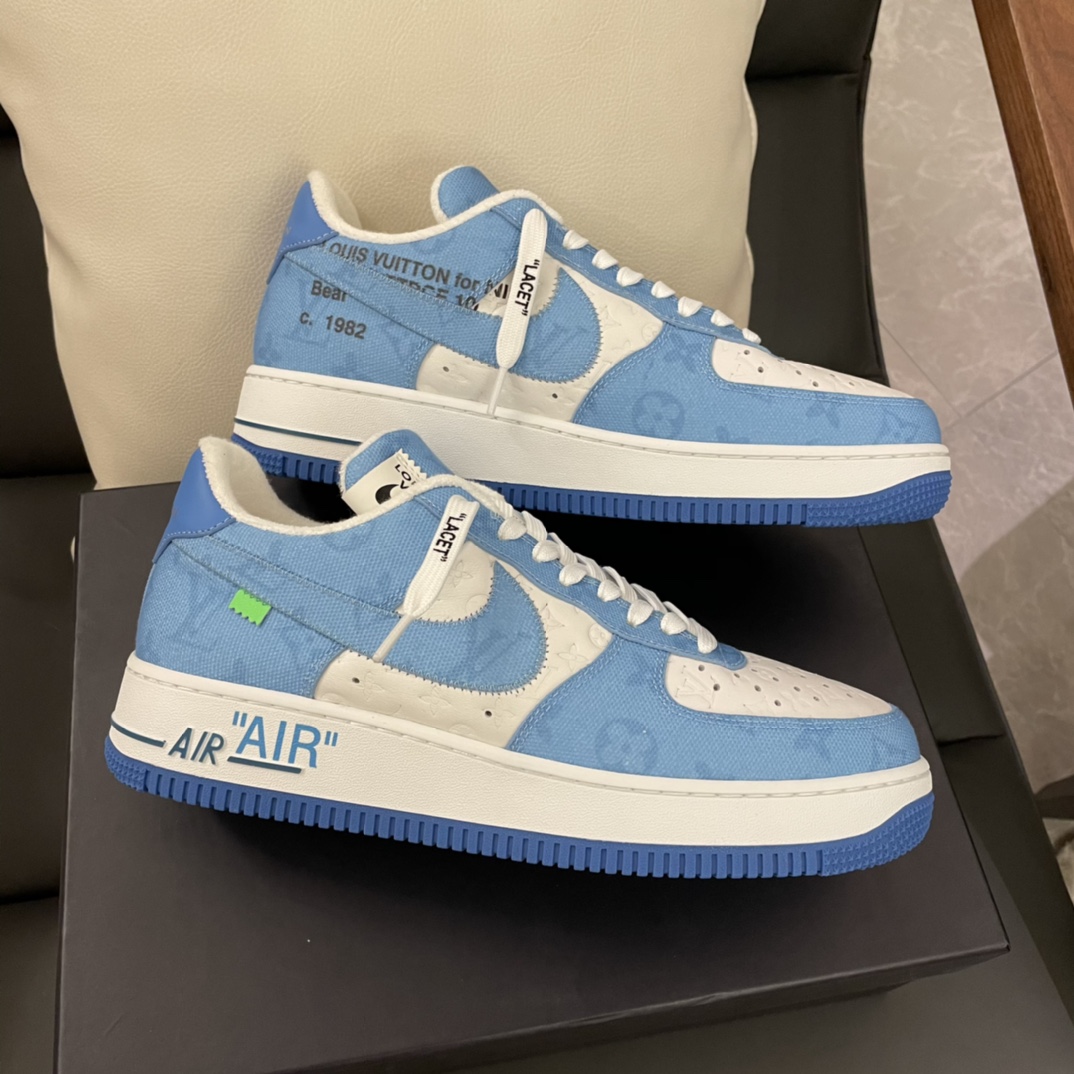 Louis Vuitton X Nike Air Force 1 Sneaker In Blue - EUR FASHION