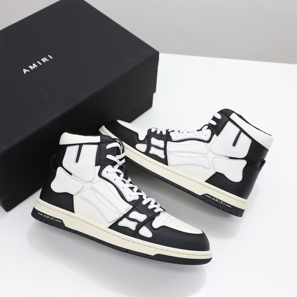 Amiri Skel-Top Hi Sneaker White/Black - EUR FASHION